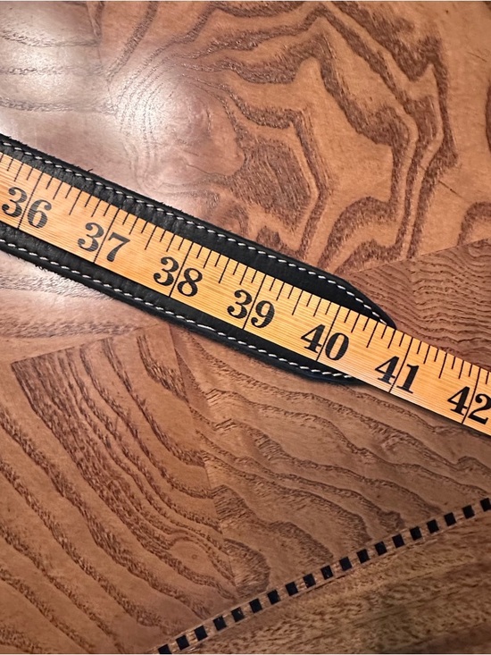 Cole Haan Black Leather Belt, Solid Brass Buckle, Made in Italy, Blokecore - Picture 9 of 9